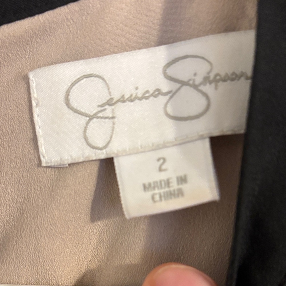 Jessica Simpson White and Black Lace Mini Dress - Picture 3 of 8